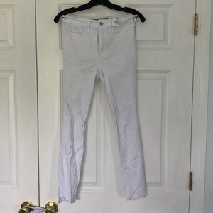 Hollister High-Rise Crop Super Skinny White Jeans Size 1R